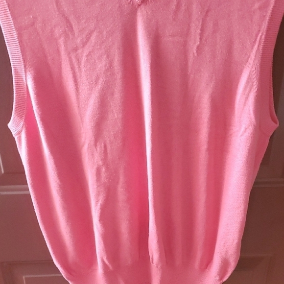 Peter Millar Pink V-Neck Sweater Vest Vintage Silk Cotton And Cashmere - Picture 5 of 8